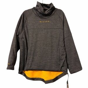 Oros Women’s Insulated Astra Gray Pullover with Gold Lining. Size XL NWT